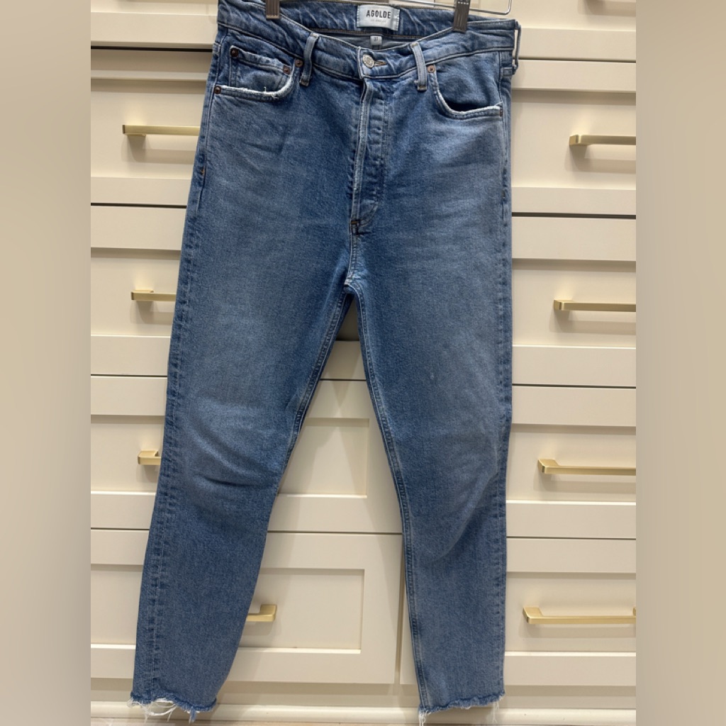 Agolde Nico High Rise Slim Raw Hem Jeans Style A093d-1255, Size 27